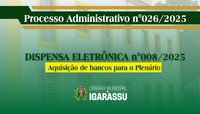 DISPENSA ELETRÔNICA 008/2025 - AQUISIÇÃO DE BANCOS PARA O PLENÁRIO