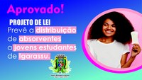 Vereadores aprovam projeto de lei que prevê distribuição de absorventes a jovens estudantes de Igarassu